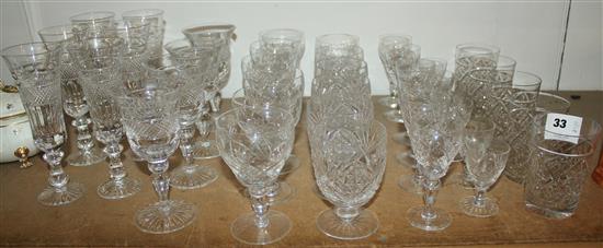 Suite of Stuart Crystal glassware